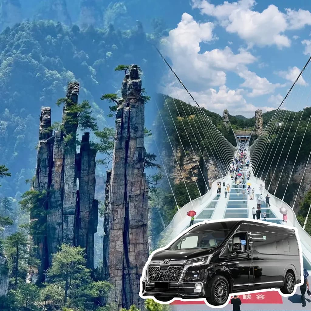 Zhangjiajie Glass Bridge Tour & Forest Park by Car