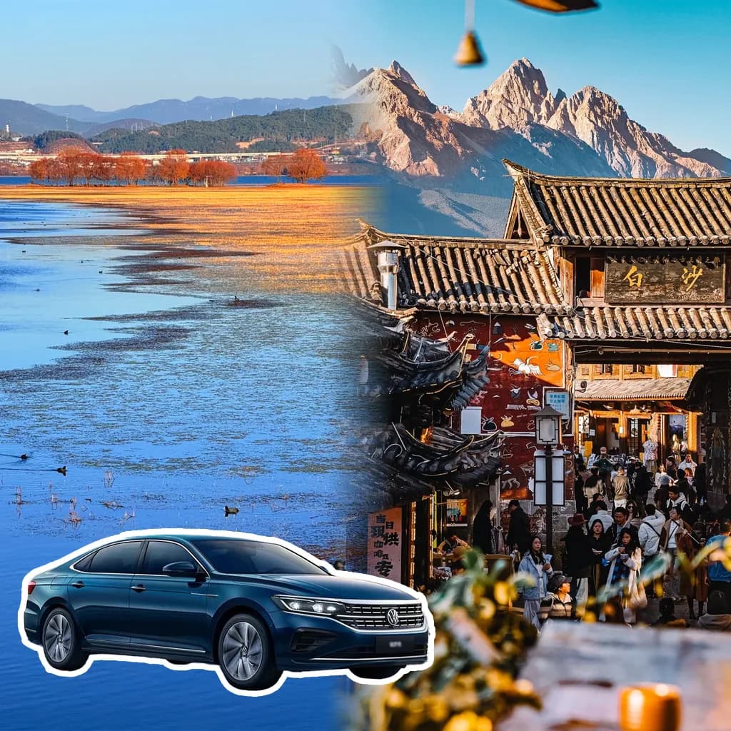 Baisha Ancient Town Tour from Lijiang to Lashihai