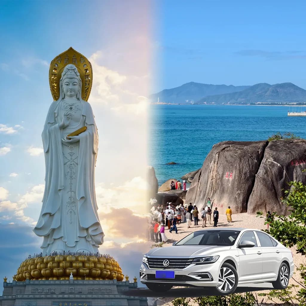 Sanya Nanshan Temple Tour & Tianya Haijiao by Car