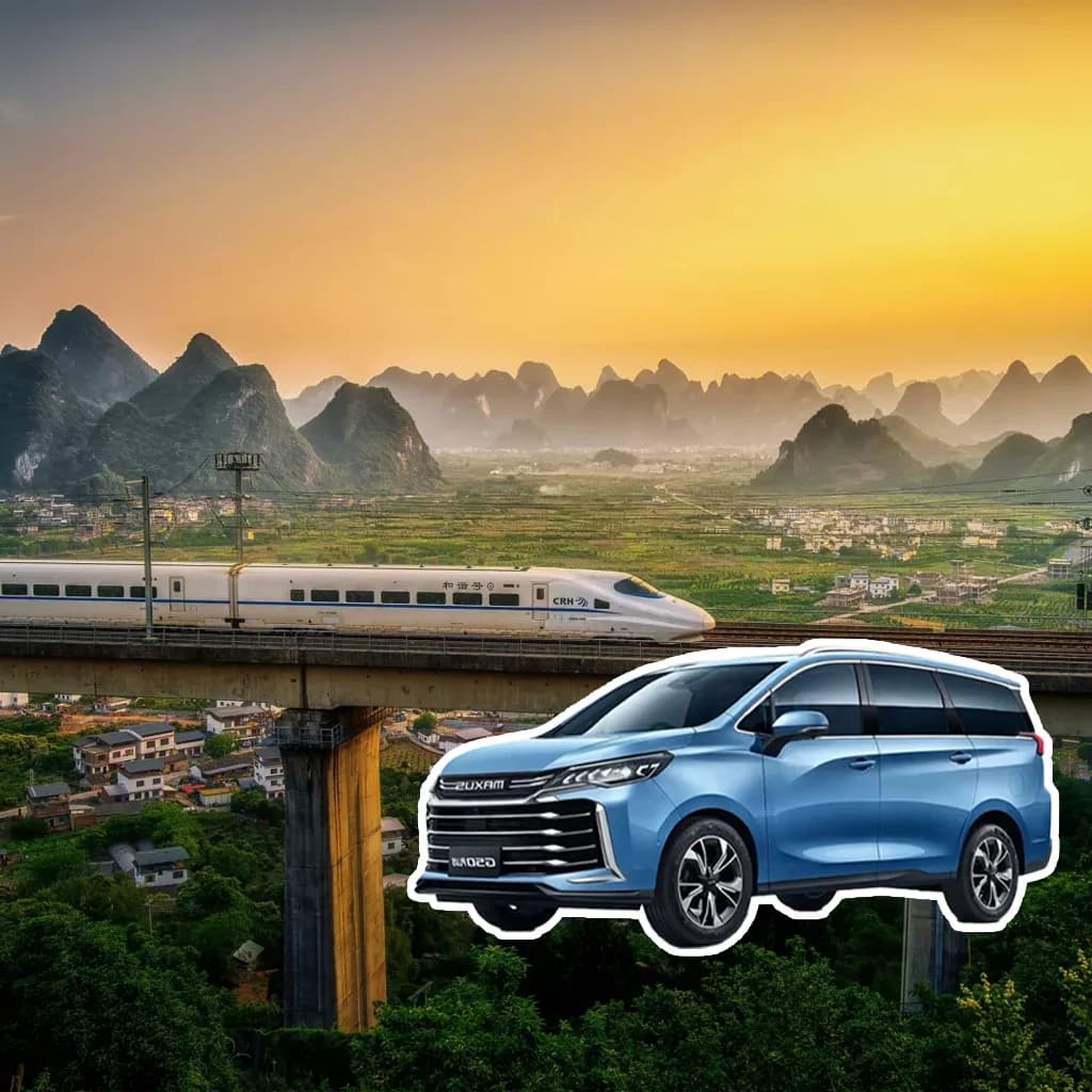 Guilin Railway Station to Yangshuo Private Car 